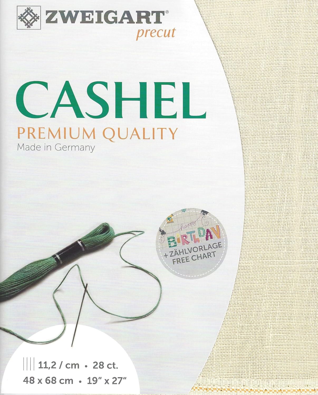 Precut Zweigart Cashel 28 Count Platinum 3281/770. Needlework Canvas, Cross Stitch Fabric, Embroidery Canvas 100% Linen