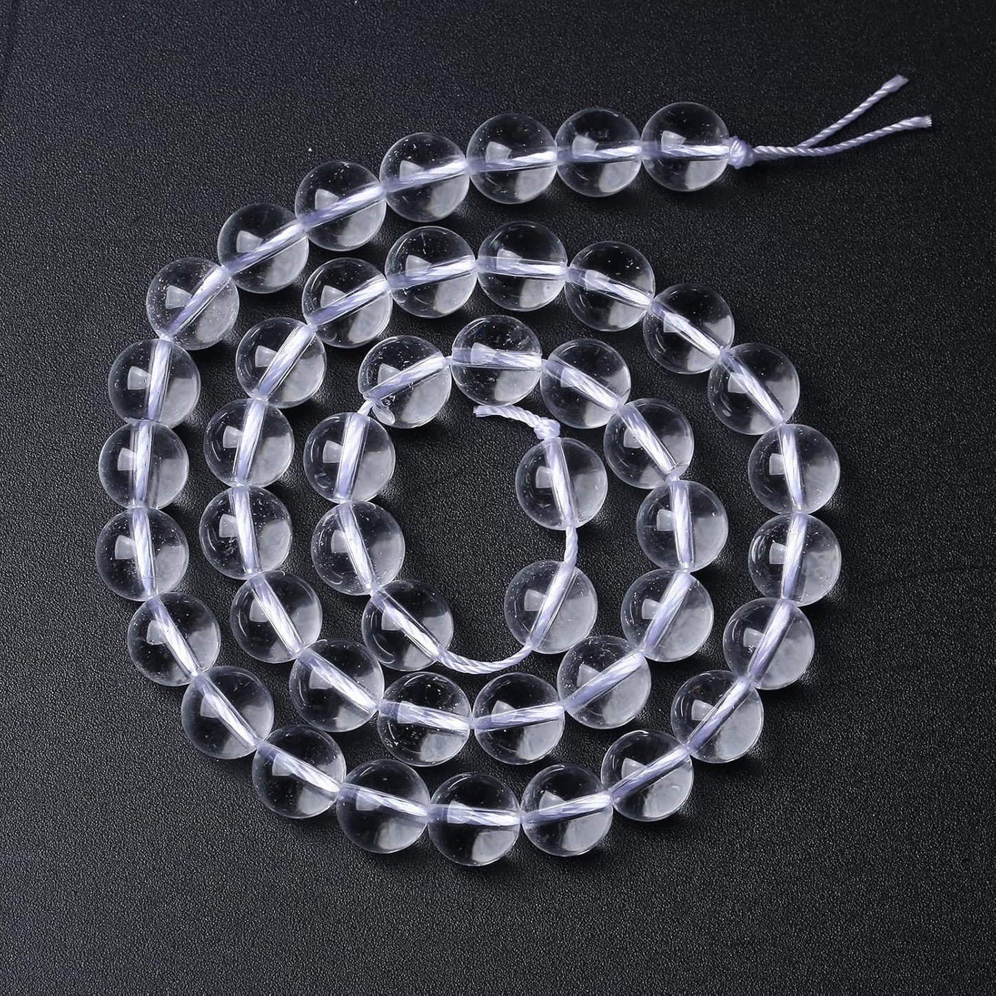 90pcs 4mm AAAAA Natural Clear White Crystal Quartz Beads Round Loose Spacer Beads for Jewelry Making DIY Bracelets Crystal Energy Healing Power Stone 15 Inch(Clear White Crystal Quartz, 4mm)
