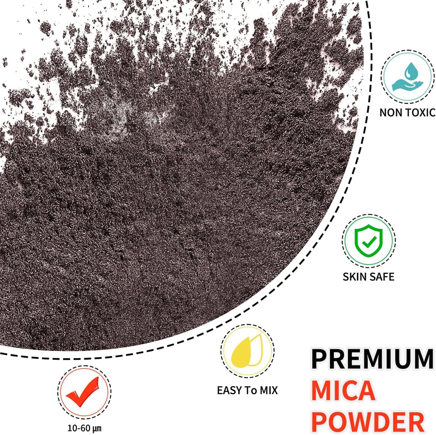 Mica Powder - 100g Mica Powder for Epoxy Resin - Metallic Color Pigment for Resin, Soap, Bath Bombs, Eye Shadow, Nails, DIY Crafting Projects etc. (Eggplant Purple)