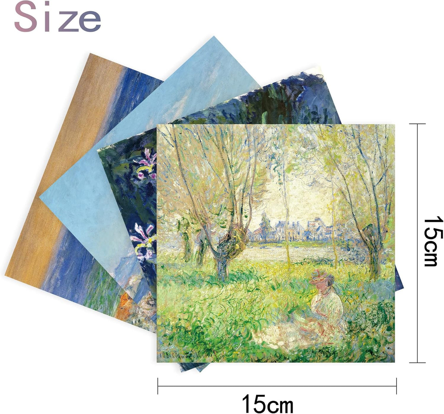 Origami Paper Kit 50 Sheets 6 Inch Square Double Sided Color 10 Vivid Colors for Hand Crafts Origami Paper Arts Creativity.Monet