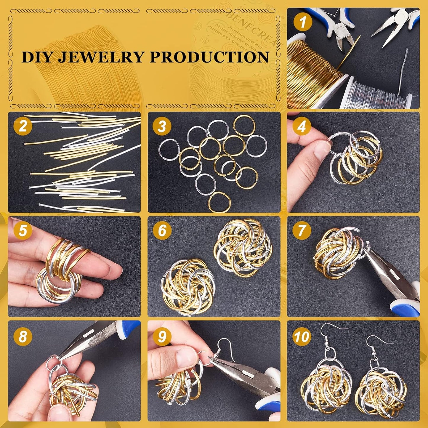 BENECREAT 12 17 18 Gauge Aluminum Craft Wire (12 Gauge,100FT) Anodized Jewelry Making Beading Floral Black Aluminum Craft Wire for Plant Gardening, Sculpting Model Making