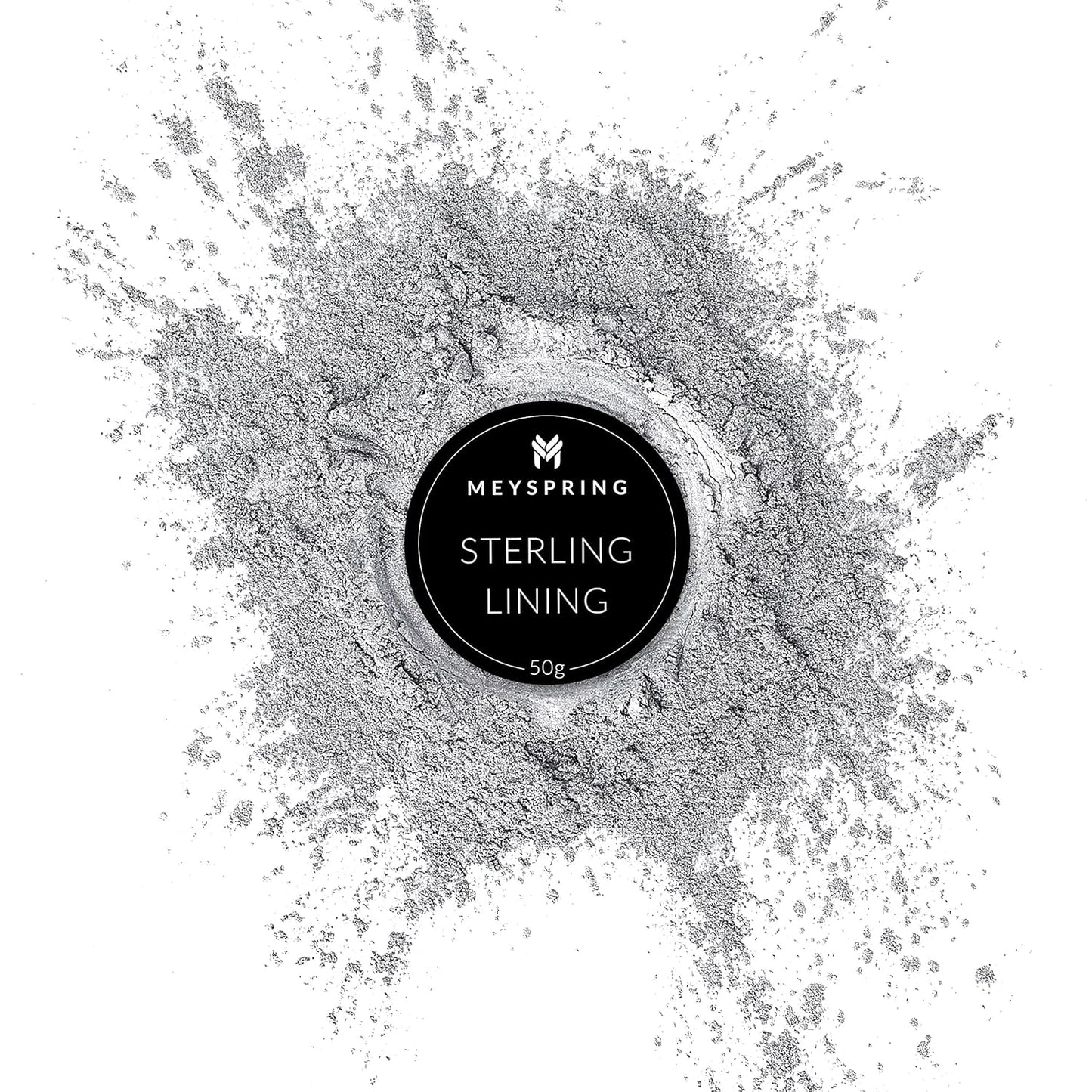 MEYSPRING Sterling Lining - True Metallic Pigment for Epoxy, Casting & UV Resin - Silver Metallic Pigment Powder for Resin Art & Makeup