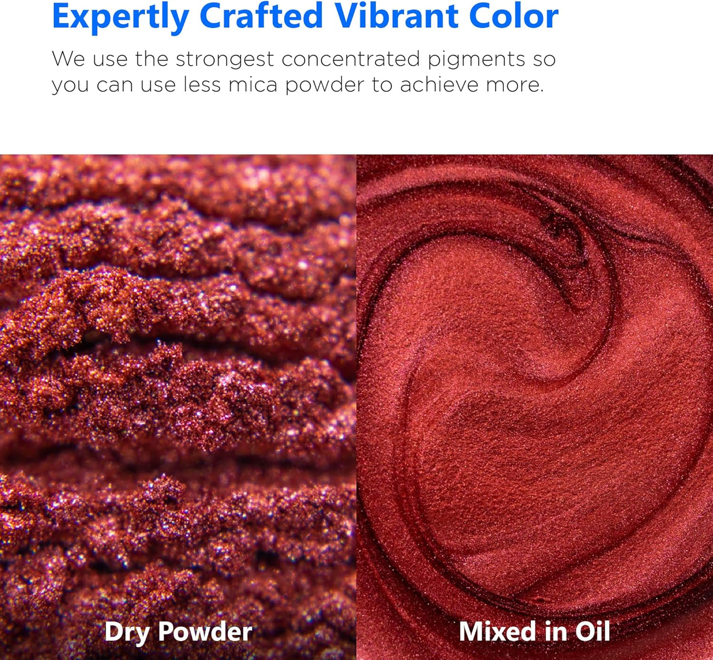 Rolio Premium Mica Powder - Burgundy (100G / 3.5 oz) - 1 Jar of Red Pigment Powder for Epoxy Resin, Dye, Soap Making, Nail Polish, Paint, Candle Making, Bath Bombs, Slime