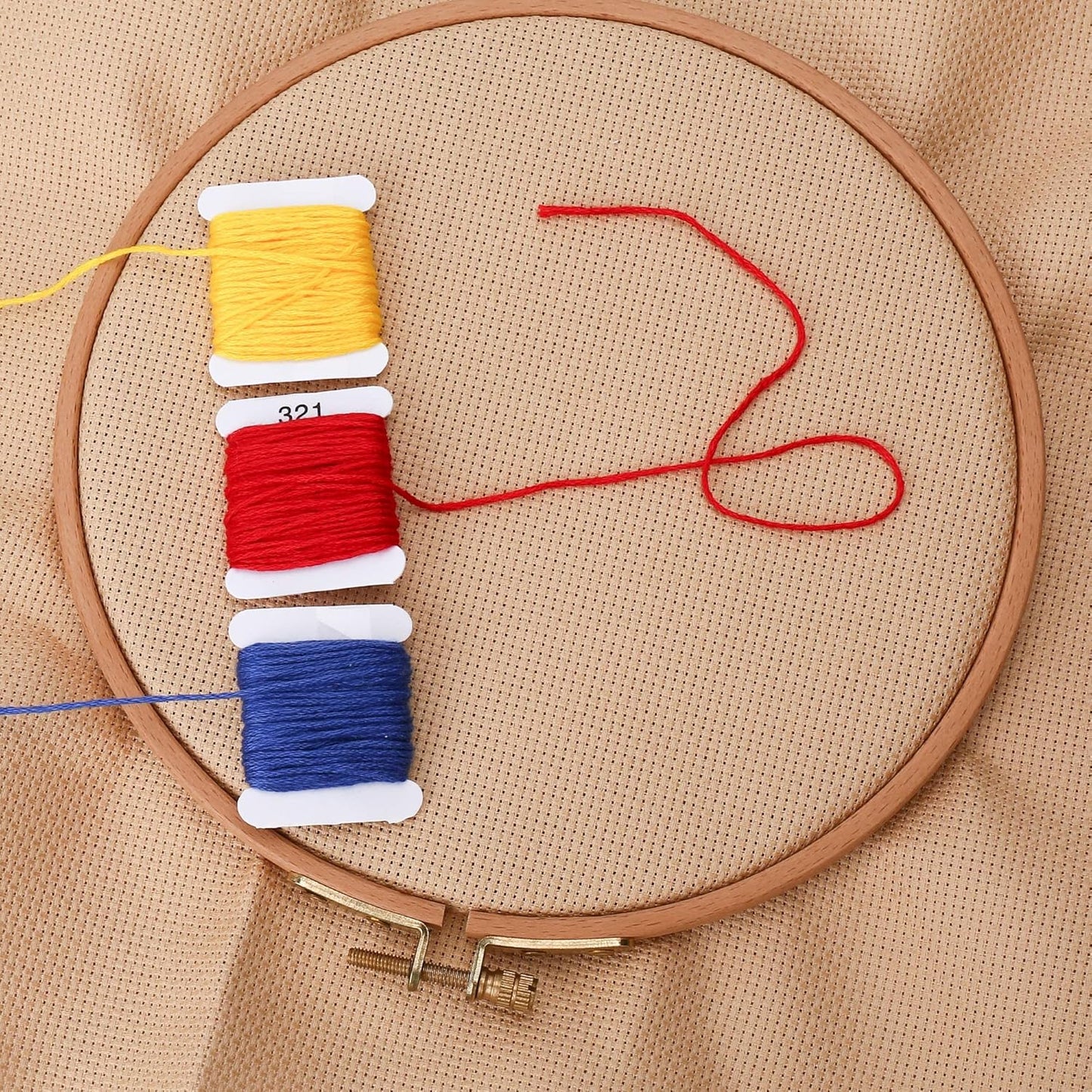 Aida Cloth 14 Count Cross Stitch Fabric,19×28inch (14CT, Khaki)