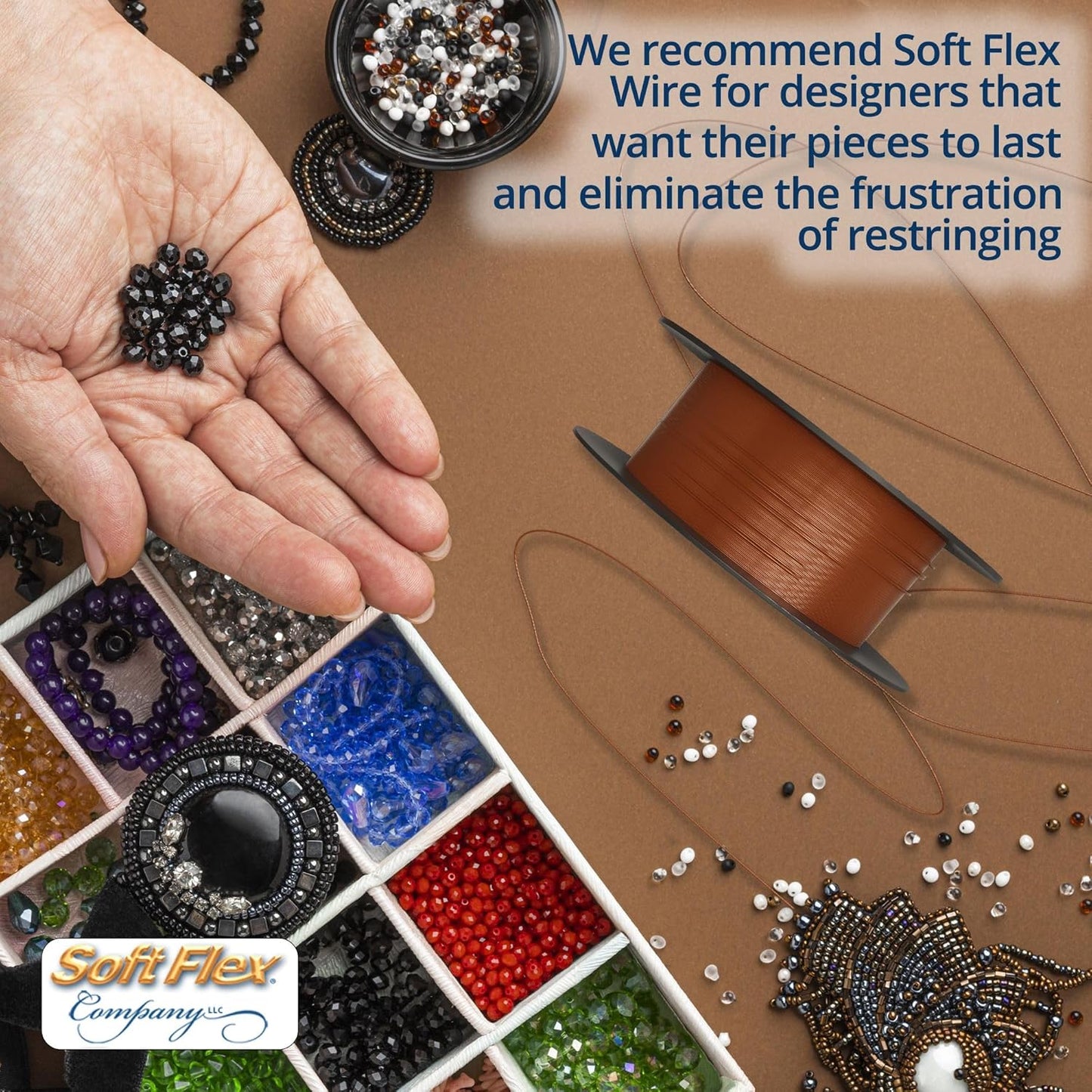 Soft Flex 21 Strand Beading Wire - Fine 0.14 Diameter - 30 Feet Design Wire