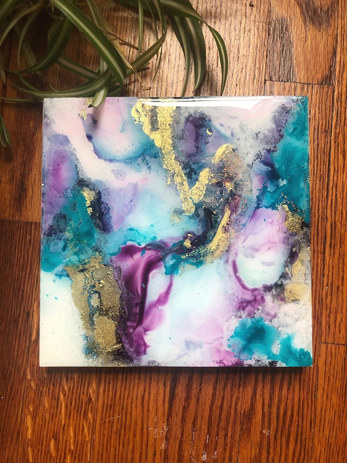 Counter Culture DIY Clear Artist Resin, 1 Gallon Kit, Art Epoxy Supplies for Metallic Stains Acrylic 100% Solids Easy Coat No VOCs Scratch UV Heat Resistant to 500 Degrees