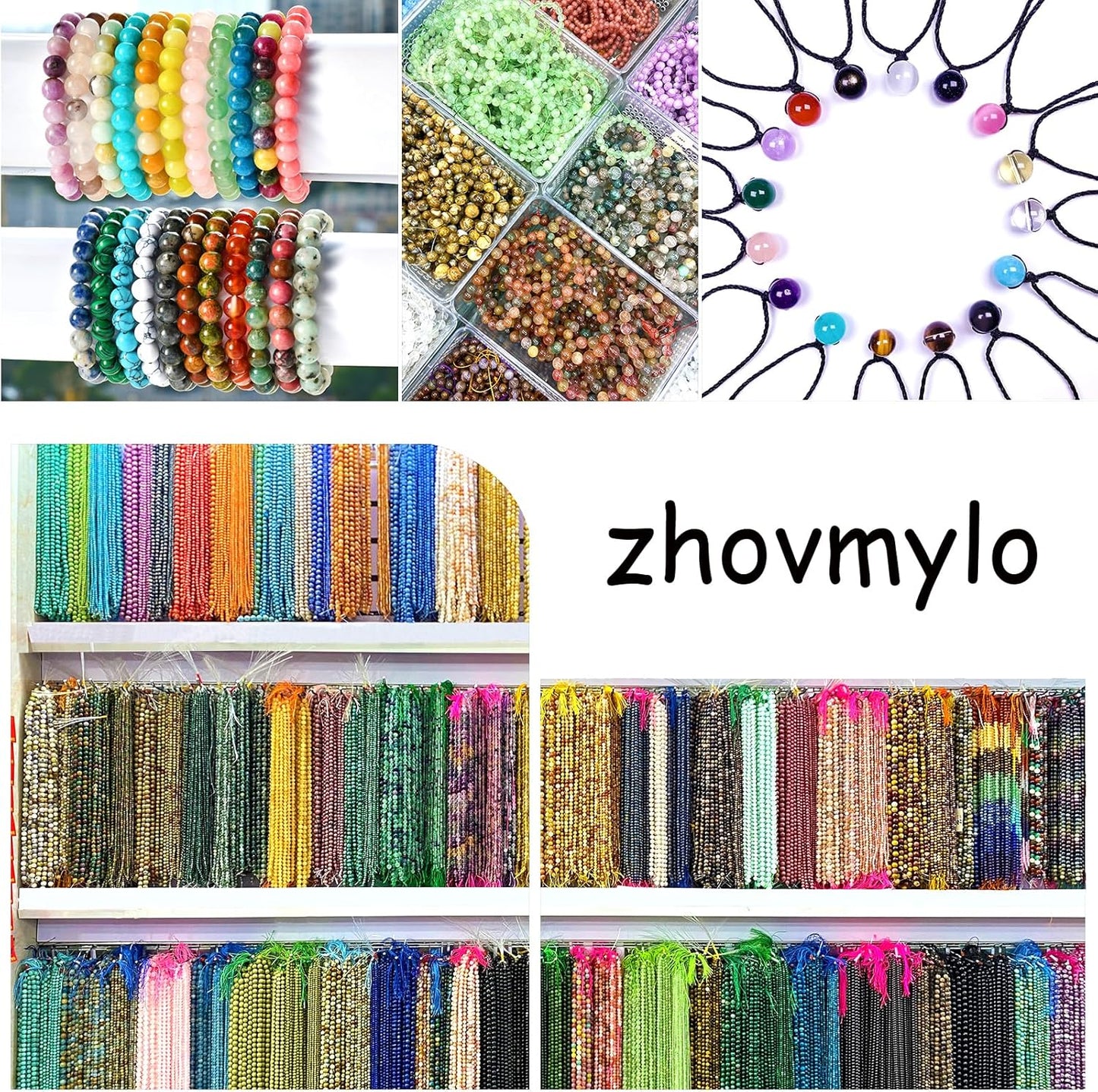 8MM 90pcs Natural Green Sandstone Energy Healing Beads Round Loose Beads for Jewelry Making Bracelet 2 Strands 32"