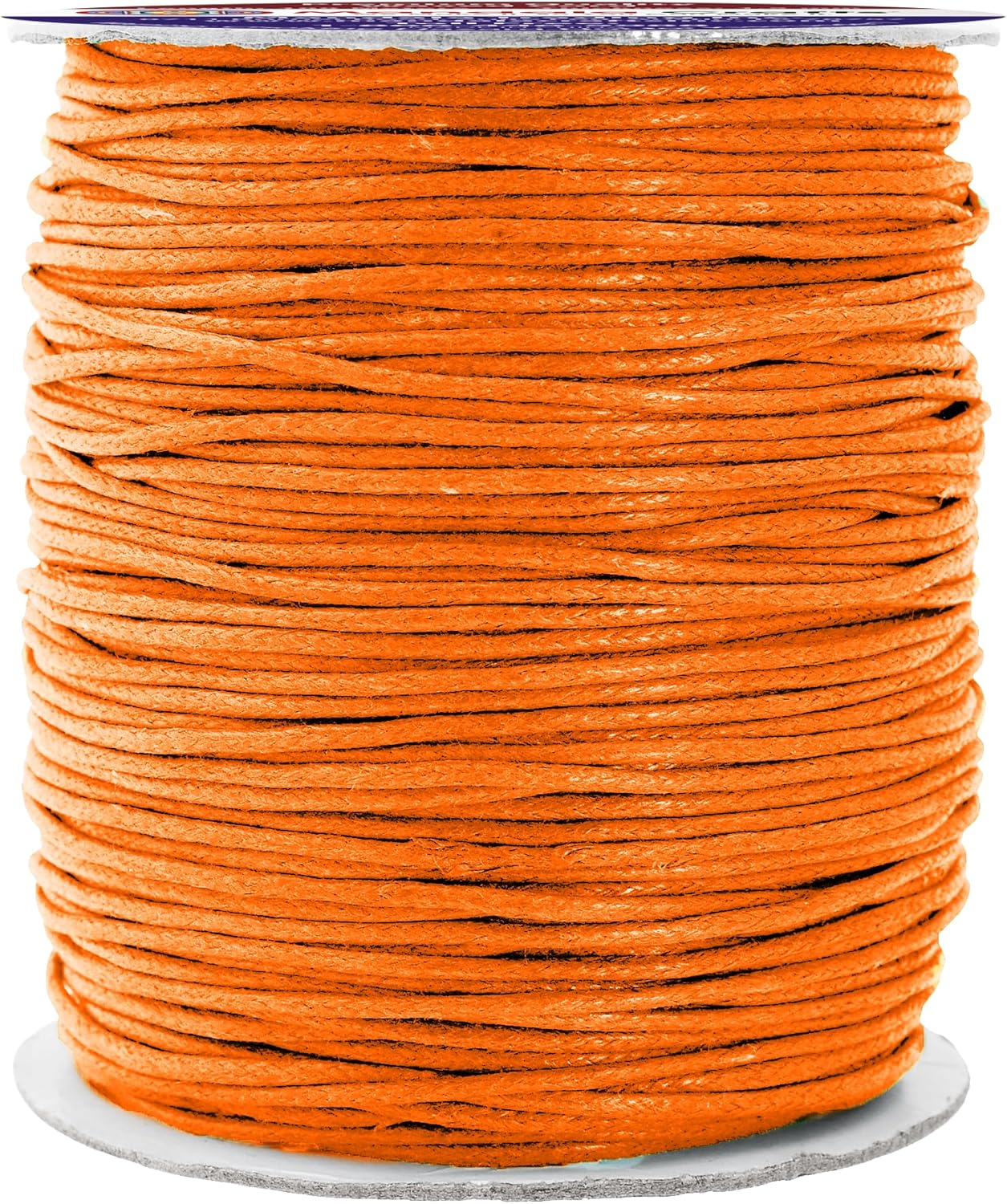 Mandala Crafts 1.5mm 109 Yards Orange Cotton Waxed Cord for Jewelry Making Bracelet Cord Waxed String - Beading String Thread Jewelry Cords for Necklaces String