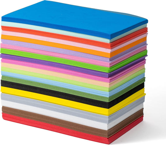 Crafare 8.5x5.5inch Colorful Foam Sheets Crafts 20 Assorted Colors 92 Pack 2mm Thick EVA Foam Sheet for School Project Supply Scrapbooking DIY Cosplay Handcraft