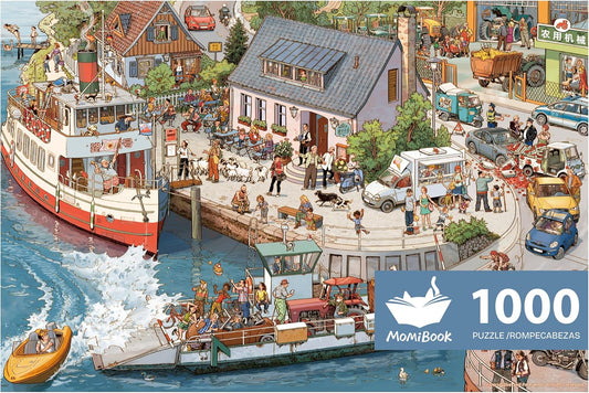 MOMIBOOK Puzzles for Adults 1000 Piece Jigsaw Puzzles of Let's Go! Set Sail, Painting Image Difficult Challenging Hard Impossible Puzzle, Cute Funny Toys & Games Christmas Birthday Gifts