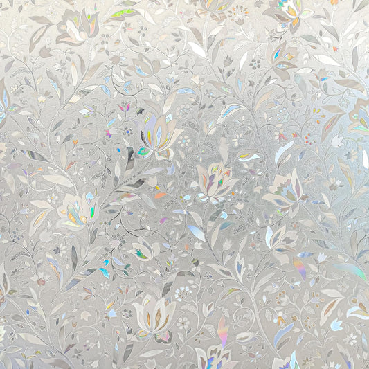 Hilarious Privacy Window Film, Tulip Window Vinyl, Stained Glass Static Stickers, 3D Decorations for Glass Windows, Removable Window Covering, Adhesive-Free Stickers (35.4'' x 78.7'')