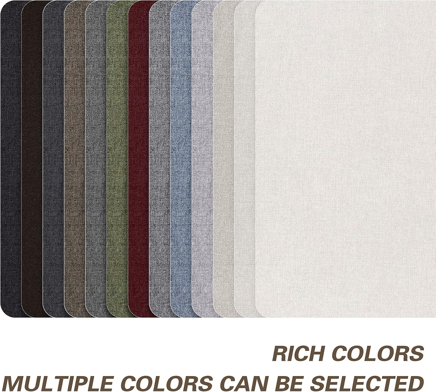 KING MOUNTAIN Fine Linen Repair Patches, Self-Adhesive Fabric, 8X11 Inch 2 PCS, Multi Color, for Linen Sofa and Clothes (Beige)