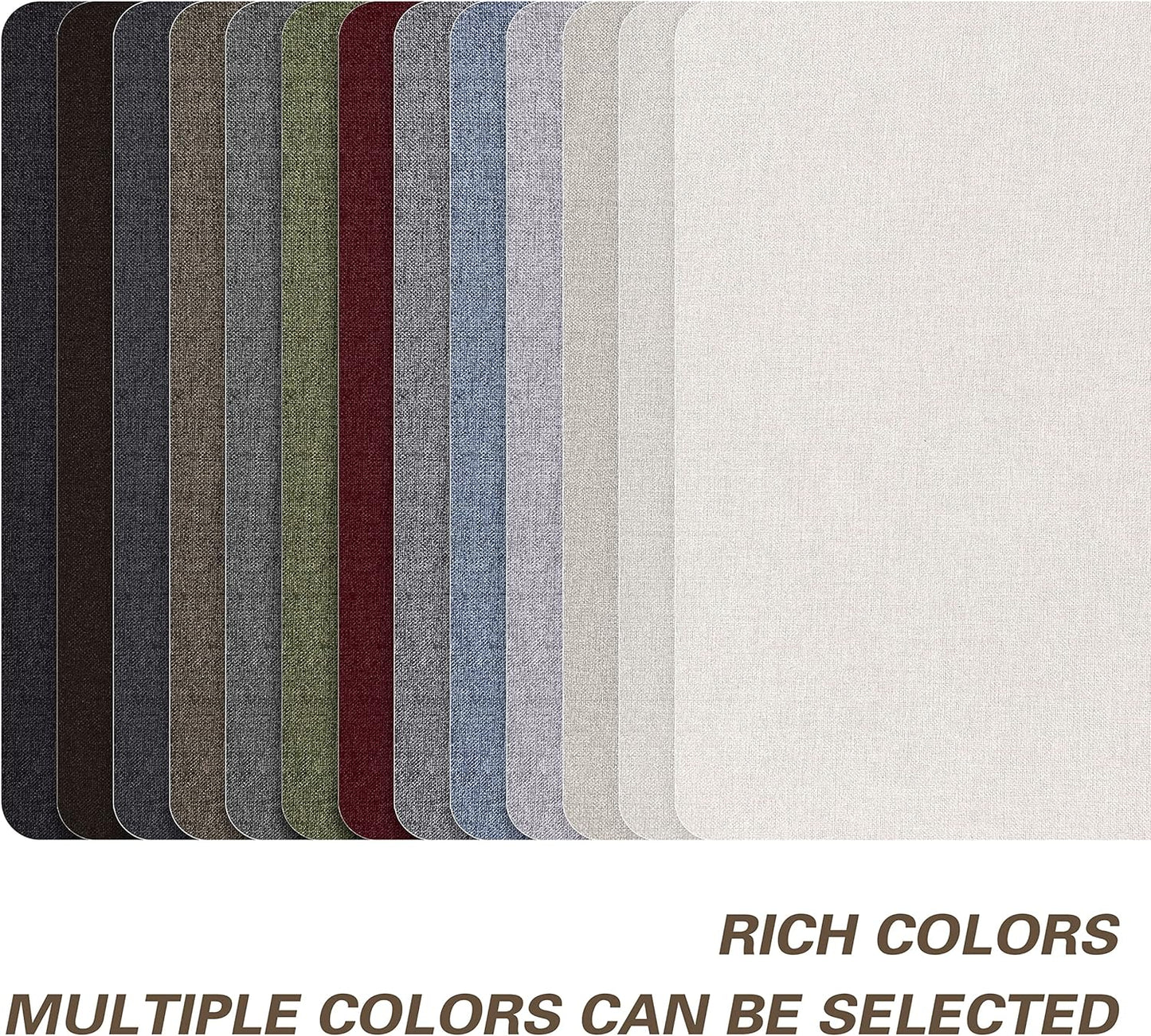 KING MOUNTAIN Coarse Linen Repair Patches, Self-Adhesive Linen Fabric Patches, 8X11 inch 2 PCS, Multi Color, Can be Used for Linen Sofa Repair and Linen Clothes Repair(8" x 11"-2PCS,Blue Dark Grey)