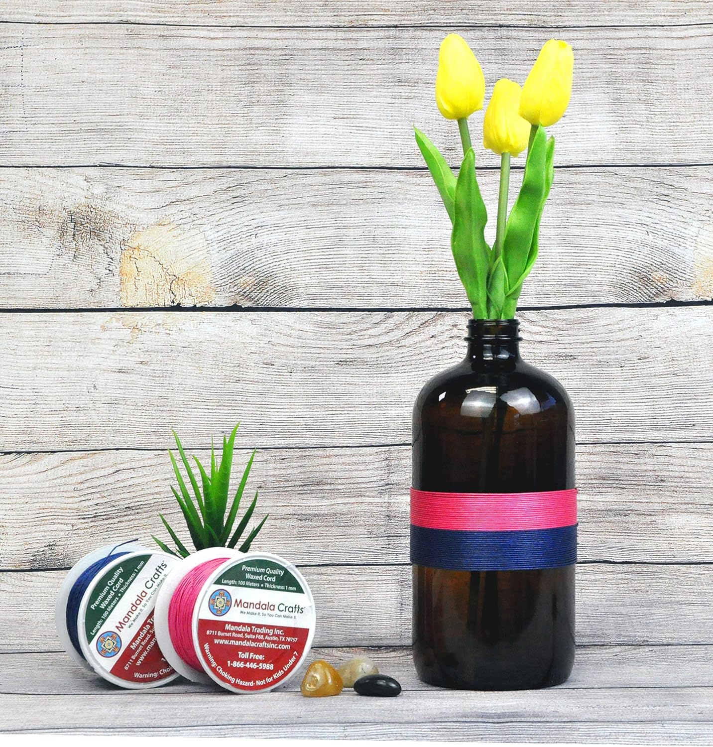 Mandala Crafts 1.5mm 109 Yards Dark Brown Cotton Waxed Cord for Jewelry Making Bracelet Cord Waxed String - Beading String Thread Jewelry Cords for Necklaces String