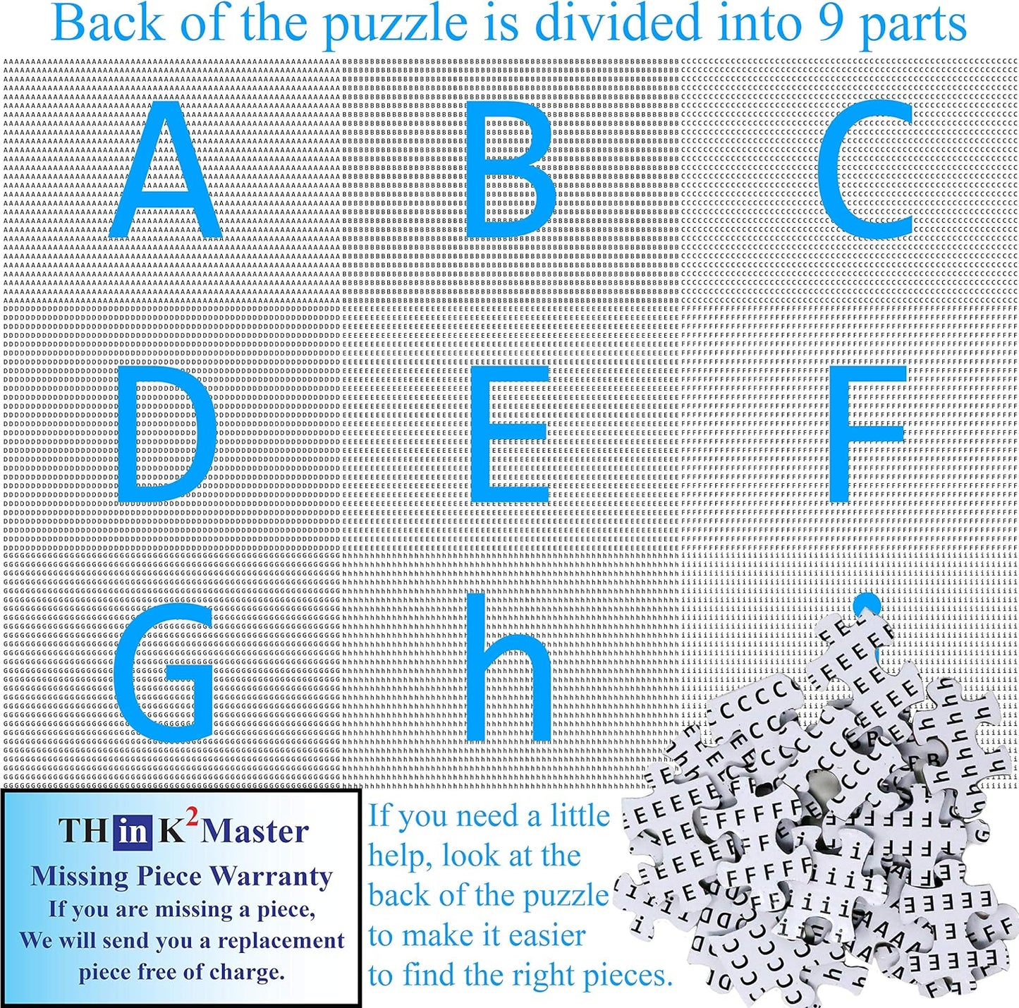 Think2Master Colorful Rainbow of Starfish & Seashells 1000 Pieces Large Format Jigsaw Puzzle for Kids 12+, Teens, Adults & Families. Beautiful Vibrant Illustration Artwork Size: 26.8” X 18.9”